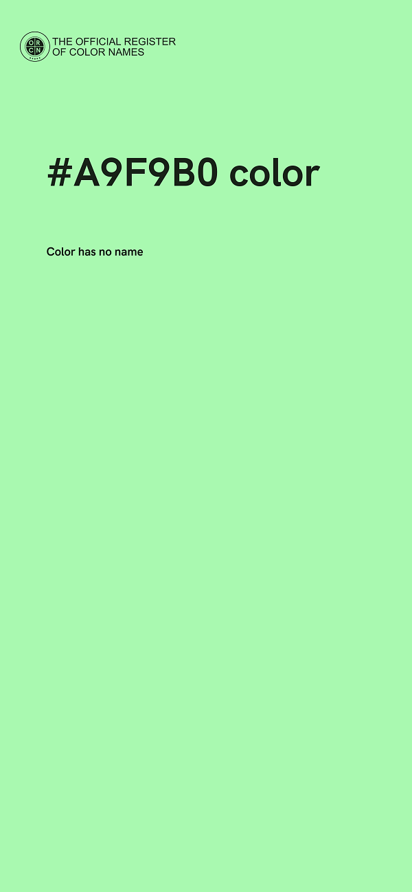 #A9F9B0 color image