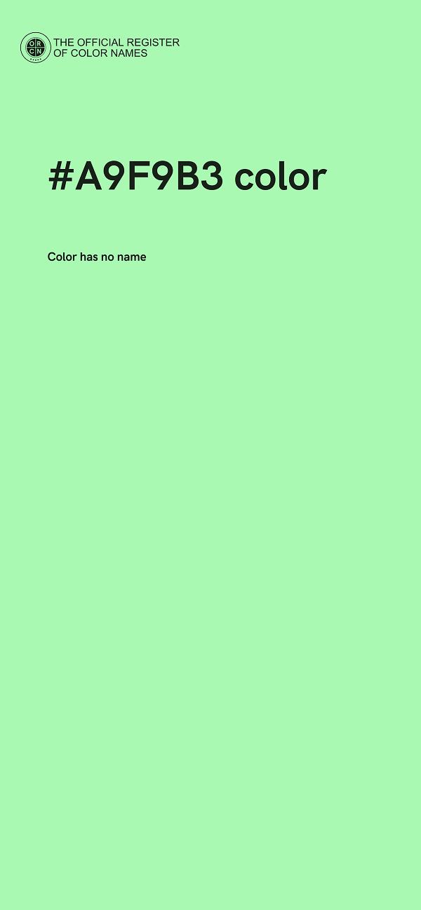 #A9F9B3 color image