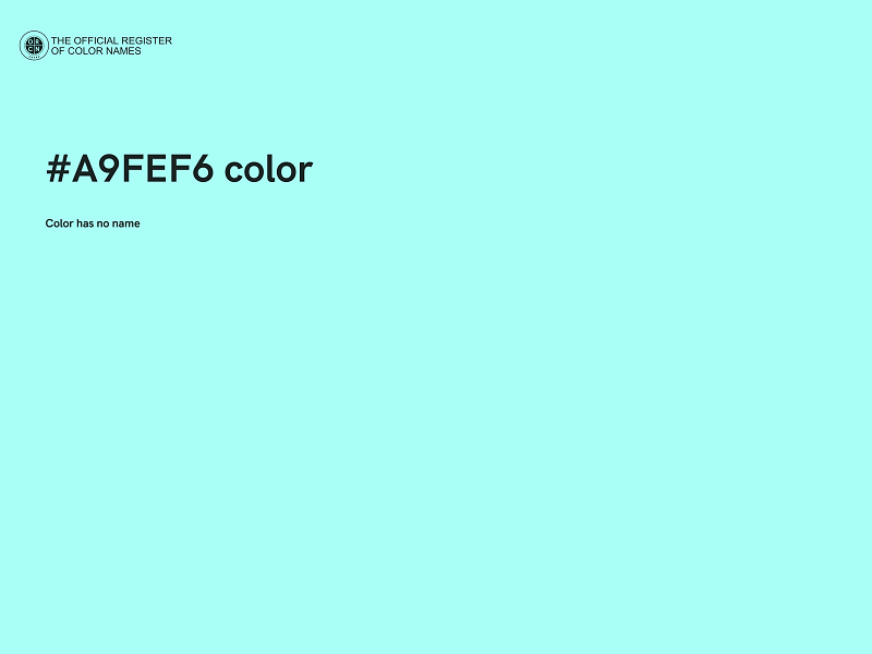 #A9FEF6 color image