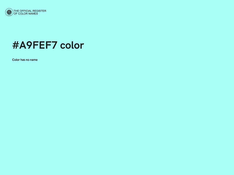 #A9FEF7 color image