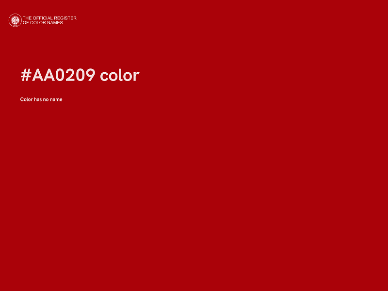 #AA0209 color image