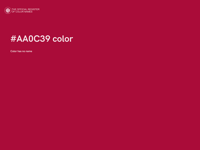 #AA0C39 color image