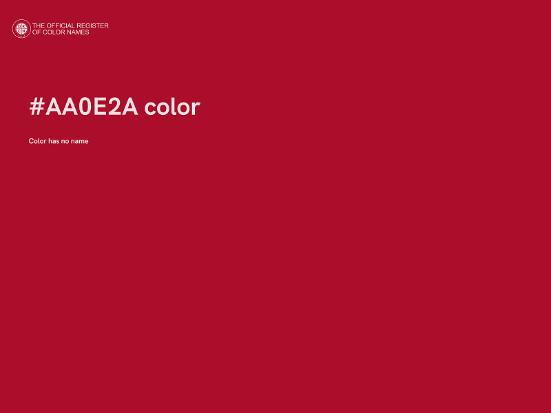 #AA0E2A color image