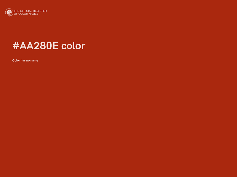 #AA280E color image