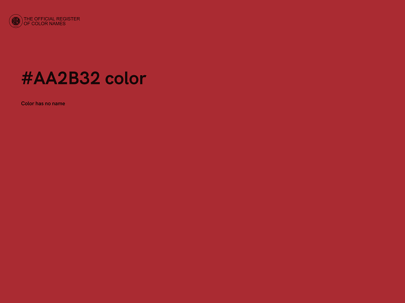 #AA2B32 color image