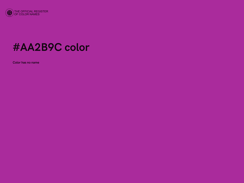 #AA2B9C color image