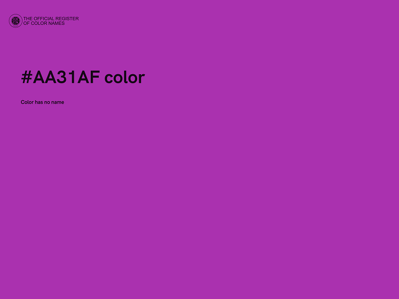 #AA31AF color image