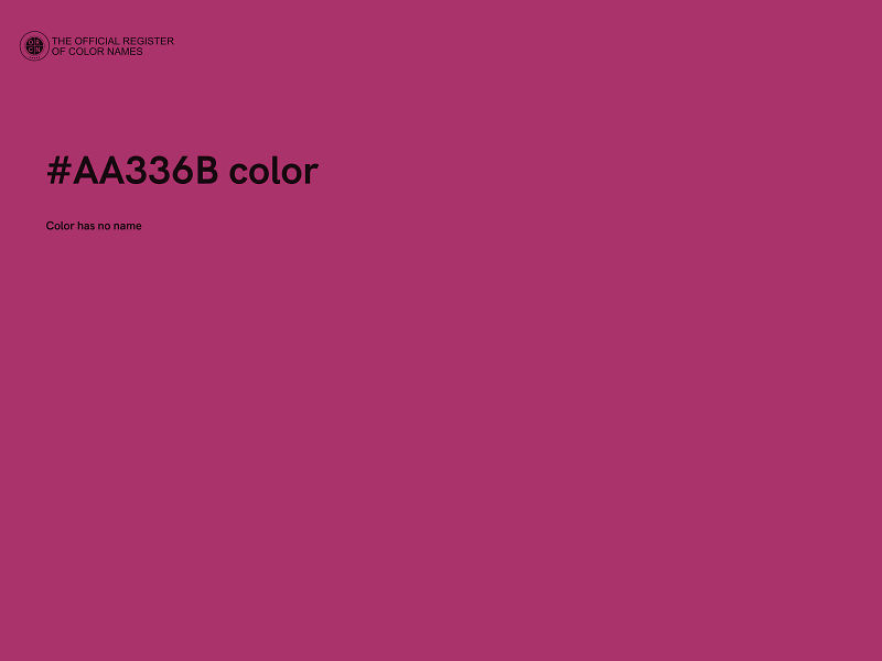 #AA336B color image