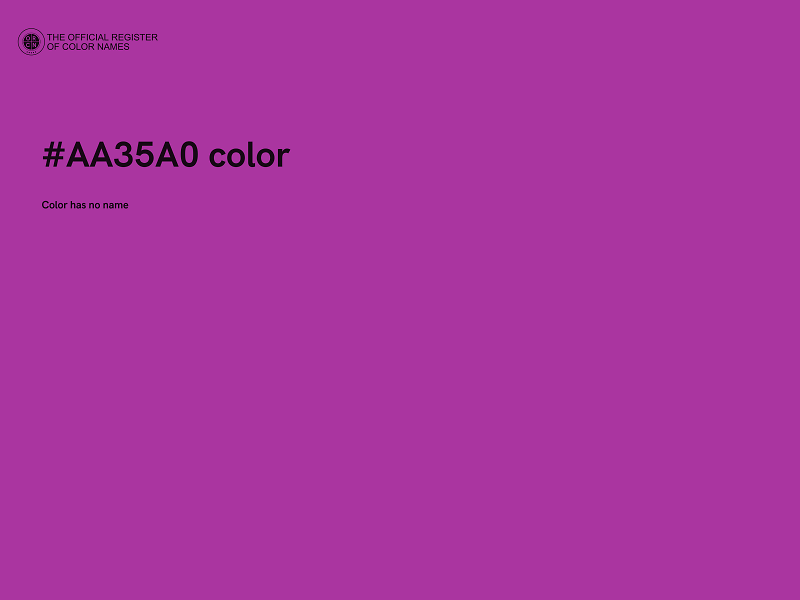 #AA35A0 color image