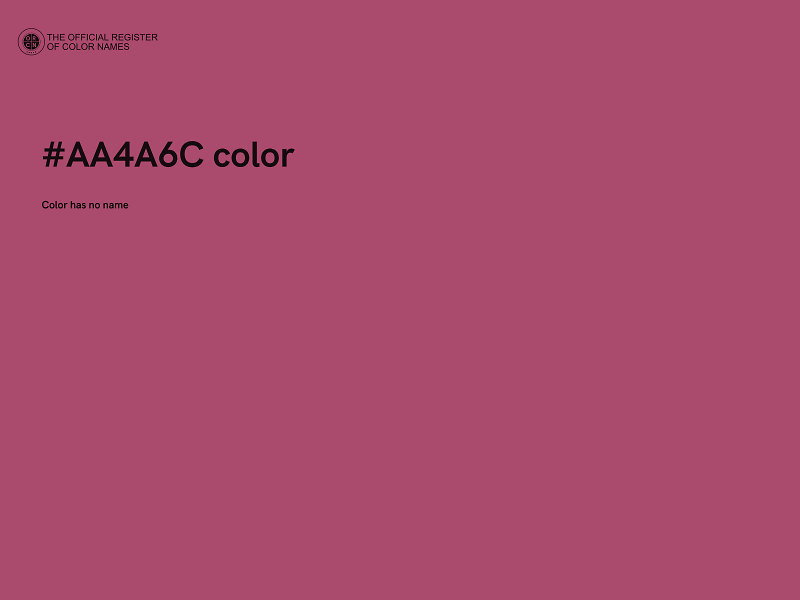 #AA4A6C color image