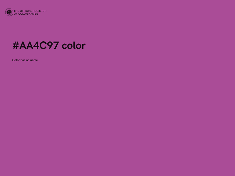 #AA4C97 color image