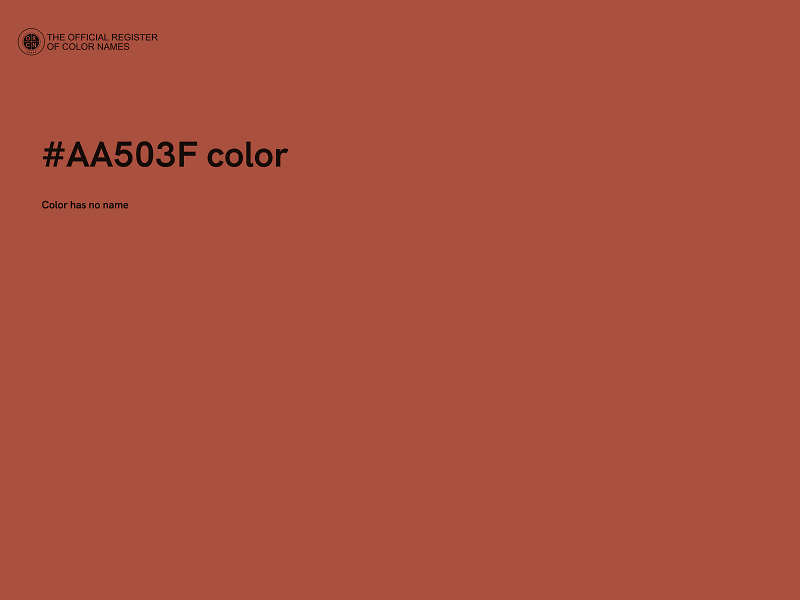 #AA503F color image