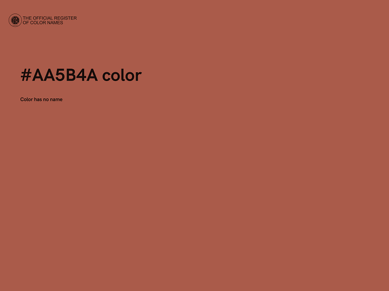 #AA5B4A color image