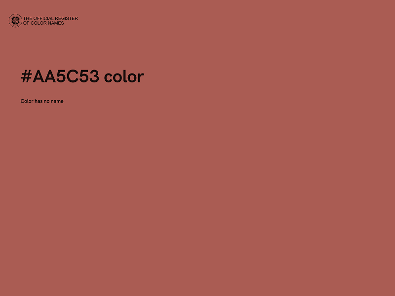 #AA5C53 color image