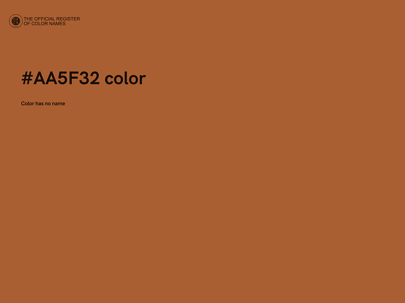 #AA5F32 color image