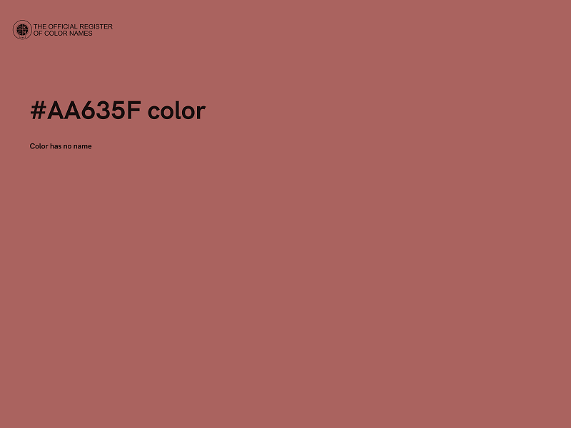 #AA635F color image