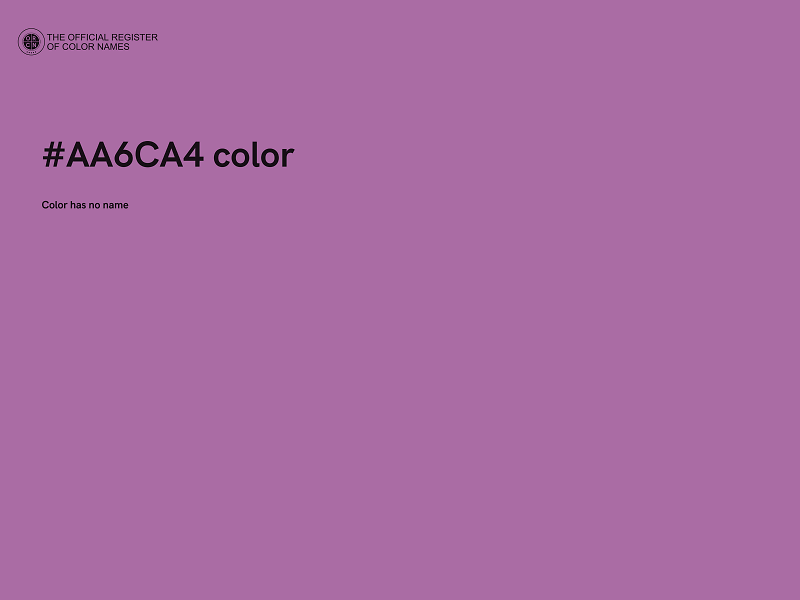 #AA6CA4 color image