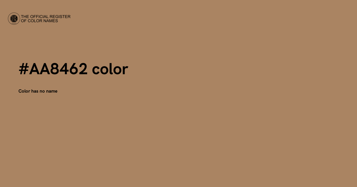 Z8262 Color Code Color #AA8462 - The Official Register of Color Names