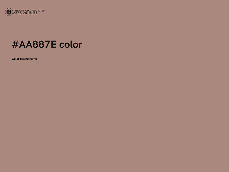 #AA887E color image