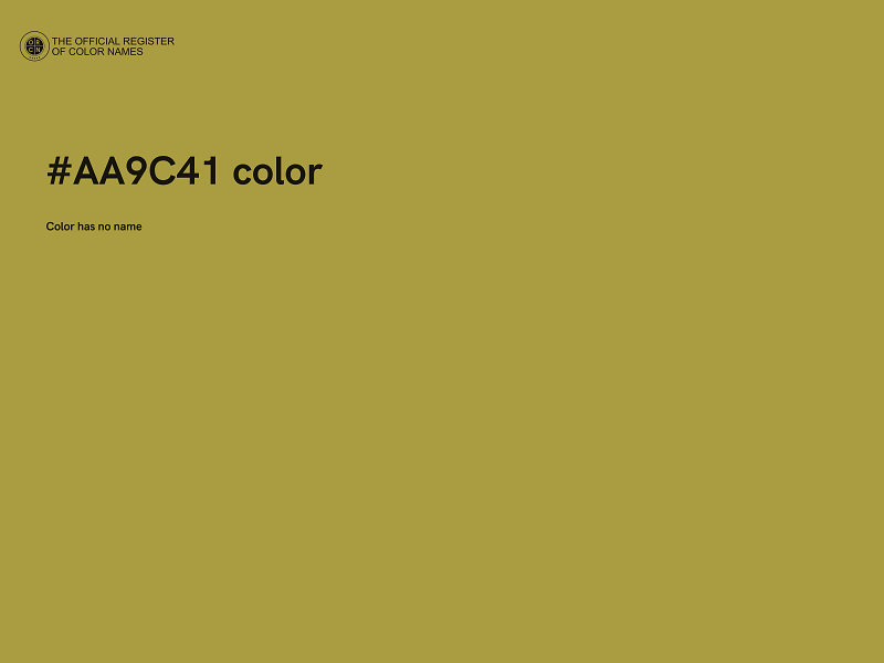 #AA9C41 color image