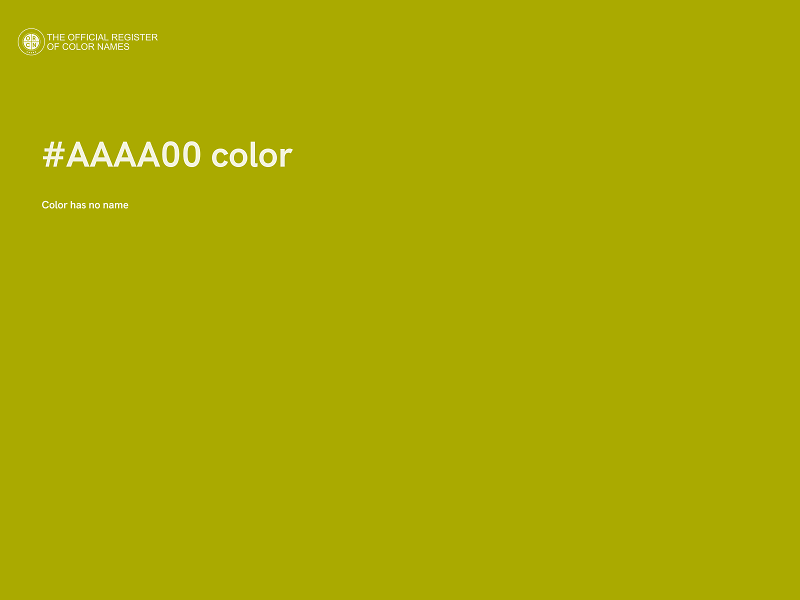 #AAAA00 color image