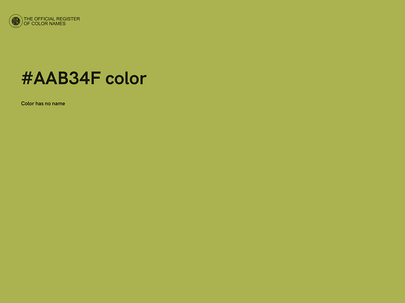 #AAB34F color image