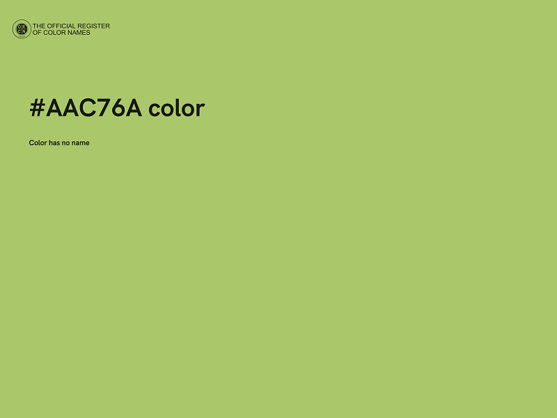 #AAC76A color image