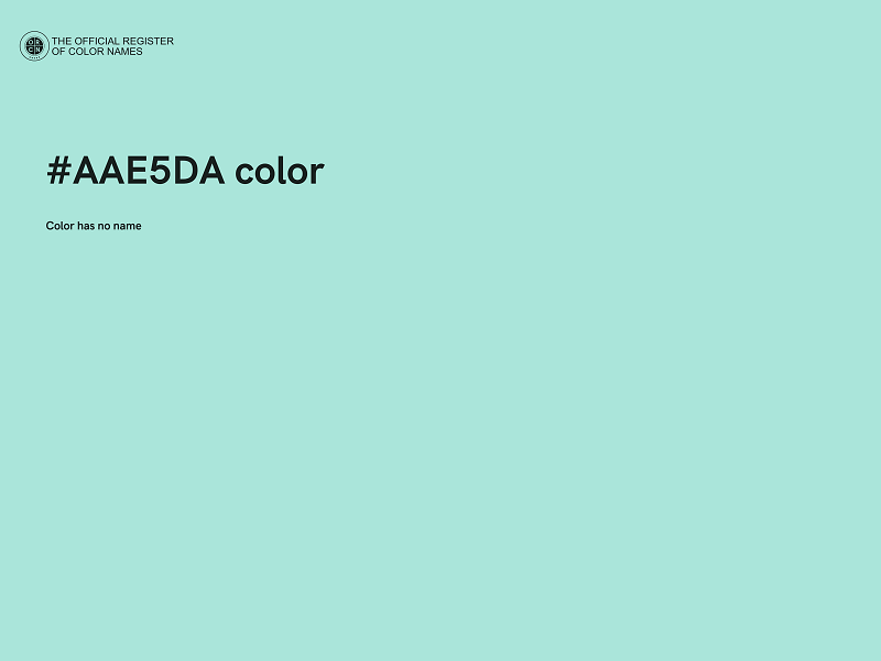 #AAE5DA color image