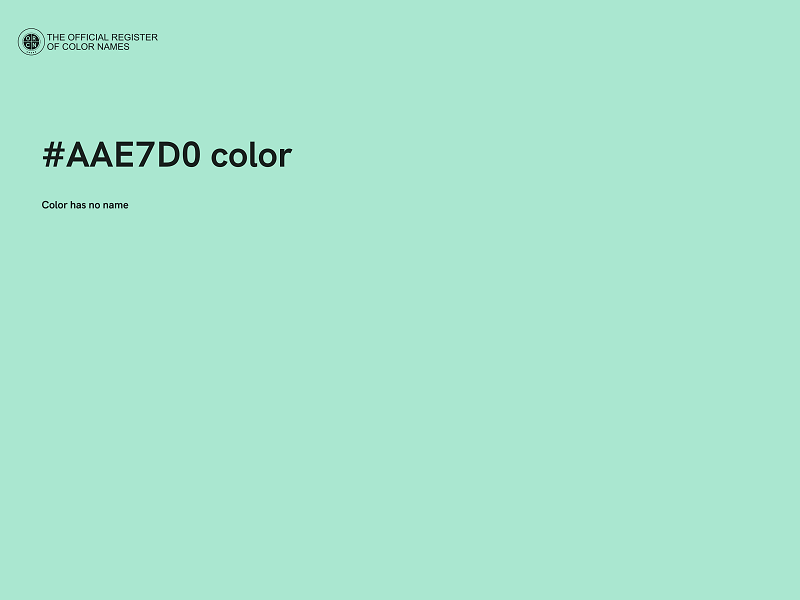 #AAE7D0 color image