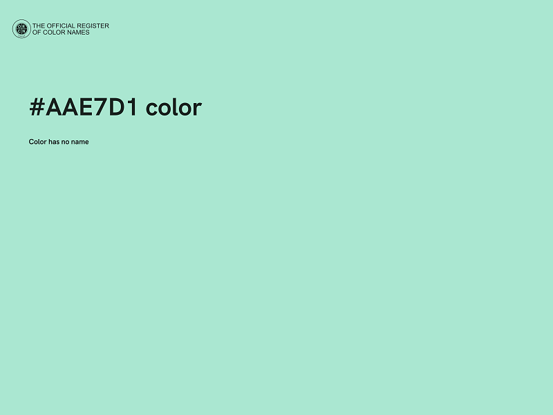 #AAE7D1 color image