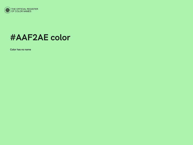 #AAF2AE color image