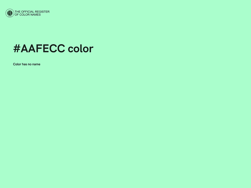 #AAFECC color image