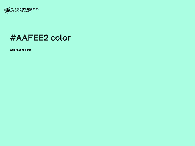 #AAFEE2 color image