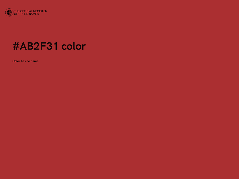 #AB2F31 color image