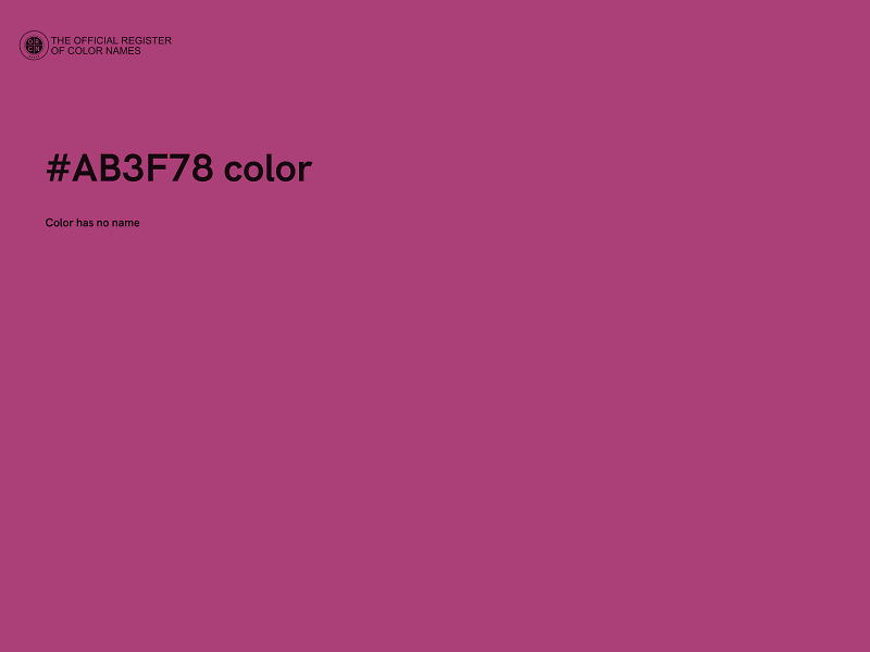 #AB3F78 color image