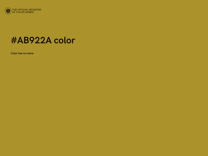 #AB922A color image