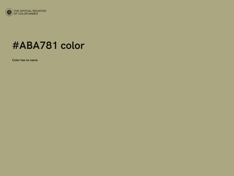 #ABA781 color image