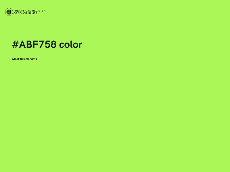 #ABF758 color image