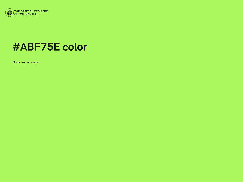 #ABF75E color image