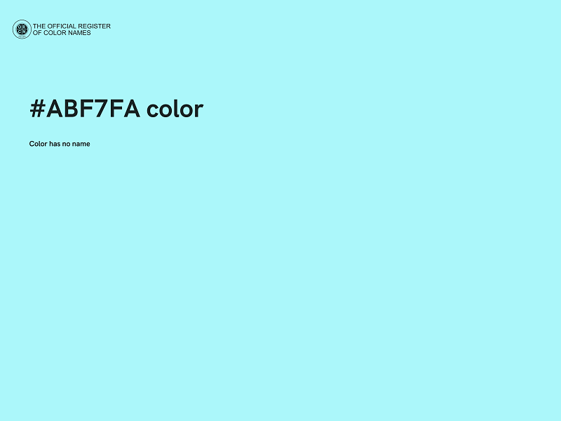 #ABF7FA color image