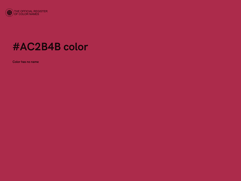 #AC2B4B color image