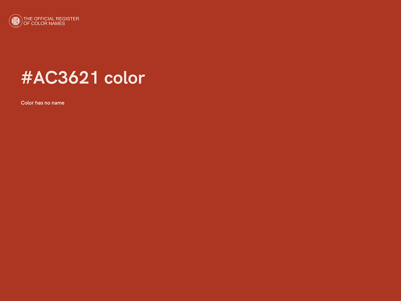 #AC3621 color image