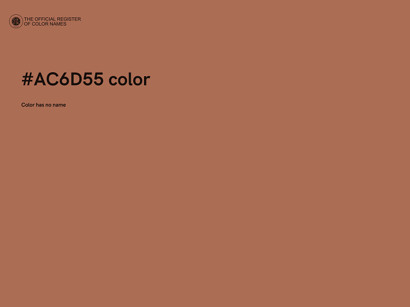 #AC6D55 color image