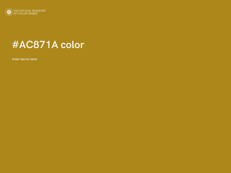 #AC871A color image