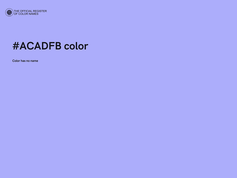 #ACADFB color image