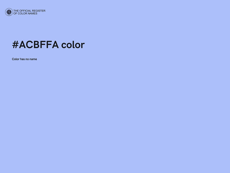 #ACBFFA color image