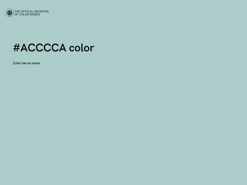 #ACCCCA color image