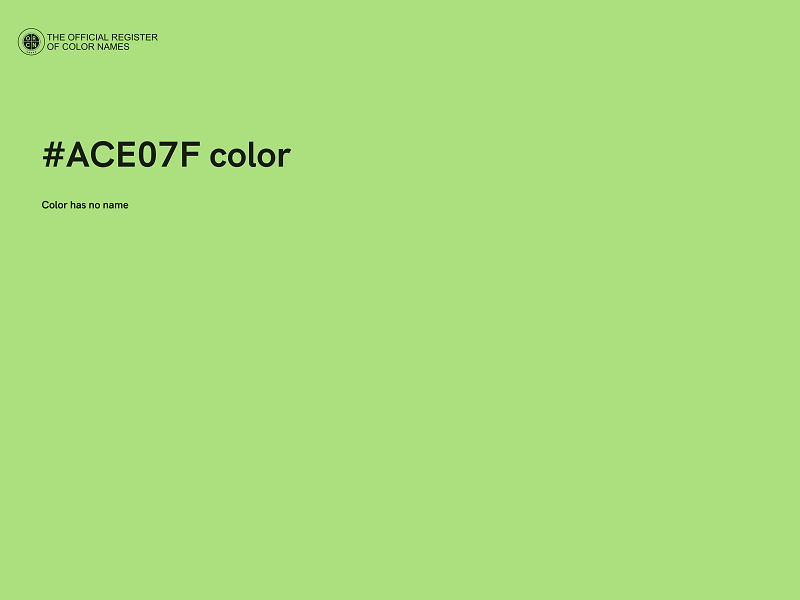 #ACE07F color image