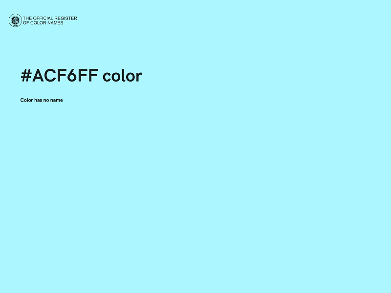 #ACF6FF color image