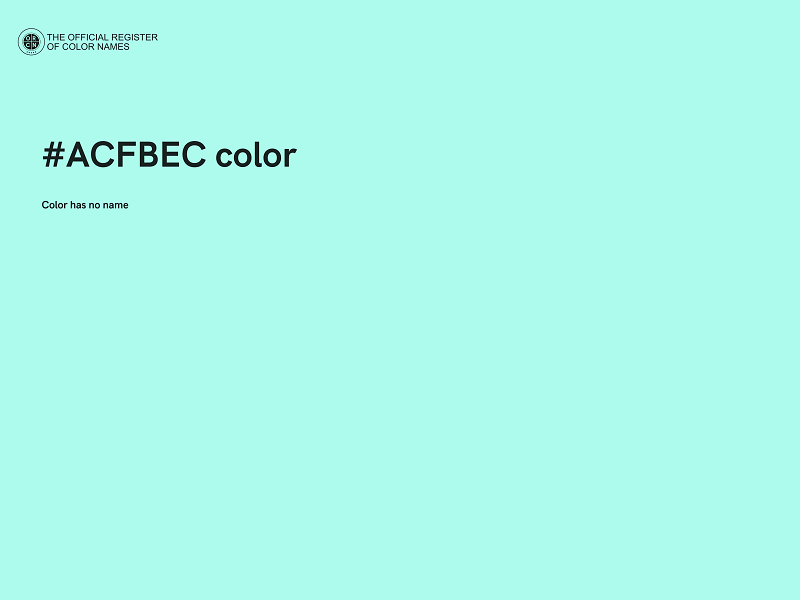 #ACFBEC color image